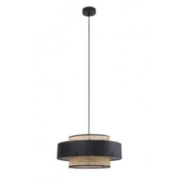 Lexi Lighting-Miquita Pendant Light - Natural Shade - Brown & Grey